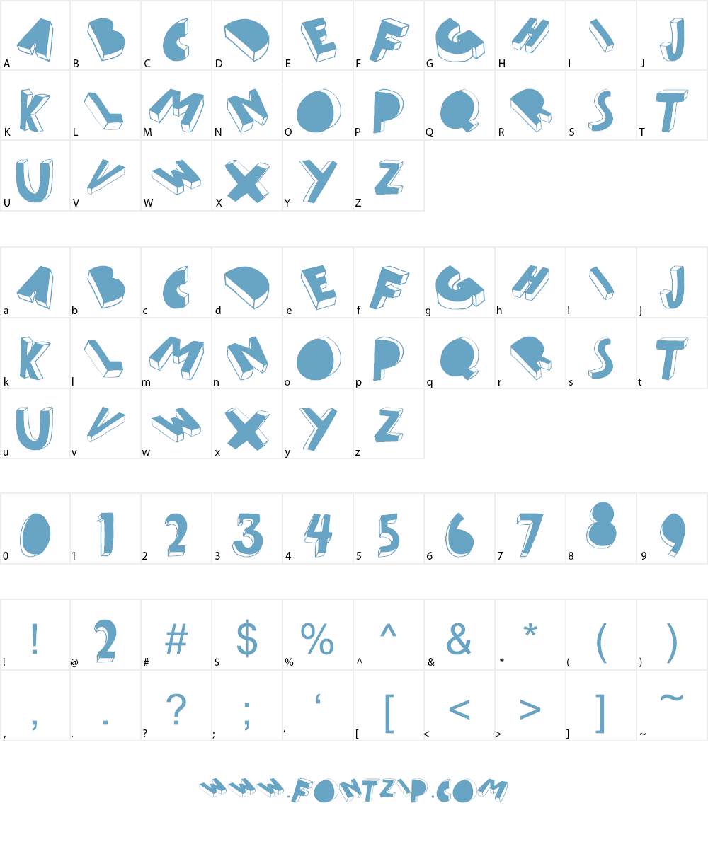 threed Font Character